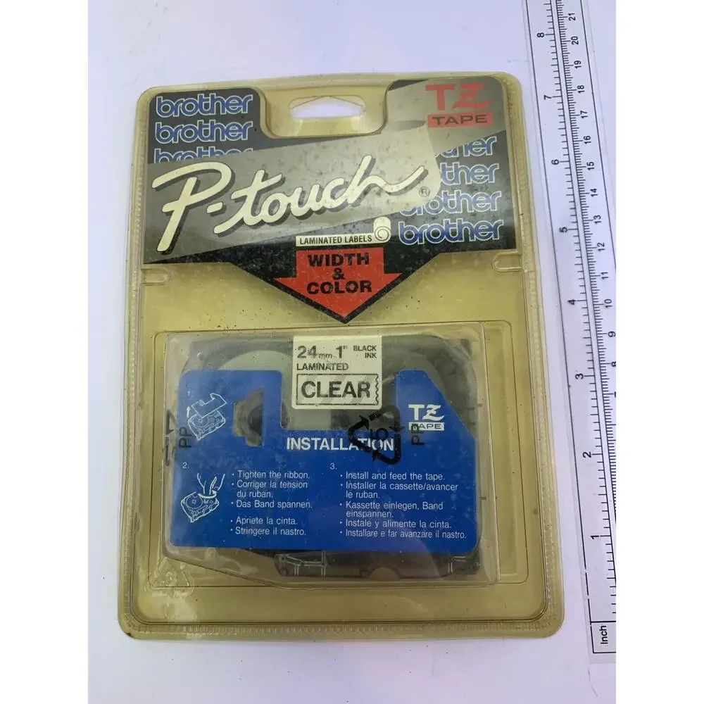Brother P-Touch TZ-151 Black Ink On Clear 24mm 1